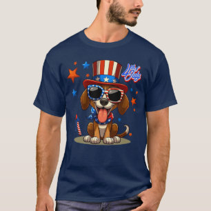 Cute, patriotic 4th of  July dog/puppy T-Shirt