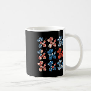 Cute Patriotic Balloon Dog 4th Of July American Fl Coffee Mug