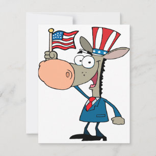 cute patriotic donkey cartoon democrat