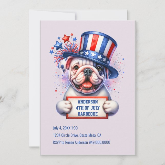 Cute Patriotic Party Invitation (Front)