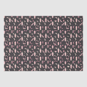 Cute pattern black and pink vampire witchcraft tissue paper