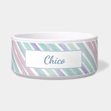 Cute Pattern Colourful Stripes Pink Blue Monogram