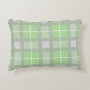 Cute pattern design of tartan plaid sage green decorative cushion