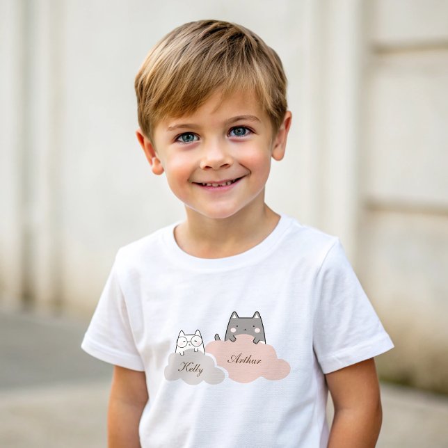 Cute Pattern Kitten Cloud Baby T-Shirt (Cute Pattern Kitten Cloud Baby T-Shirt)