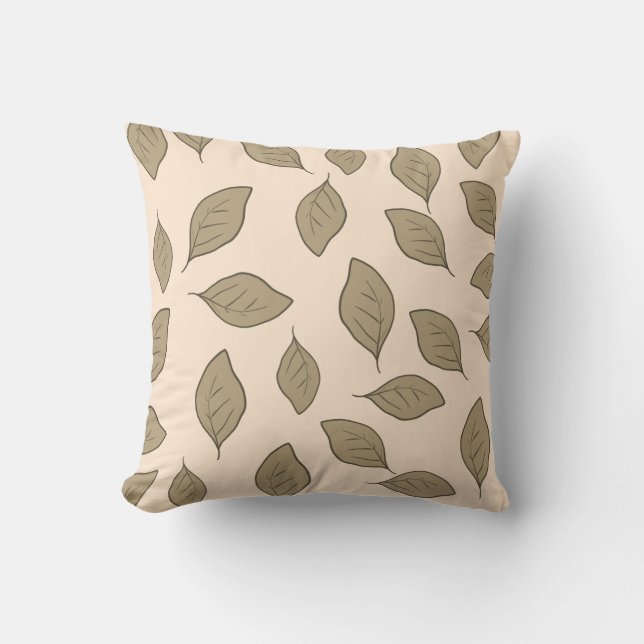 Cute pattern leaves   cushion (Front)