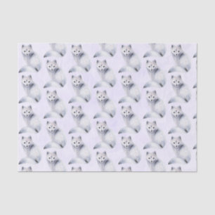 Cute Pattern - Nordic Fox with Floral Markings Tissue Paper