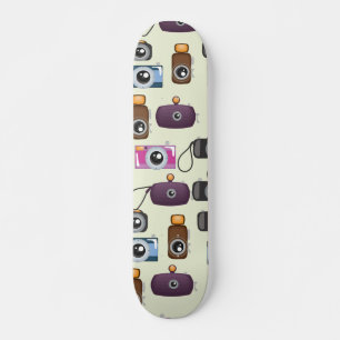 Cute Pattern of Cameras Skateboard