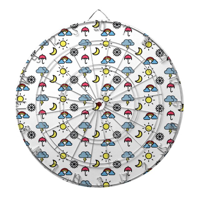 cute pattern weather dartboard (Front)