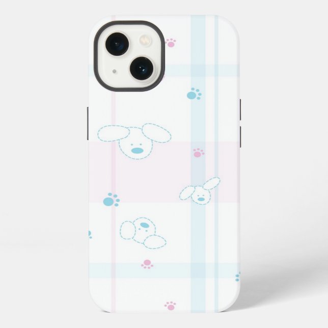 Cute pattern with dogs iPhone case (Back)
