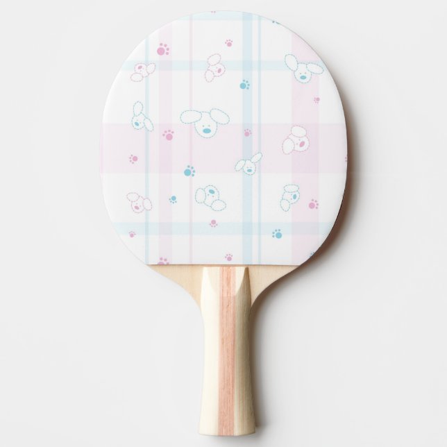 Cute pattern with dogs ping pong paddle (Front)