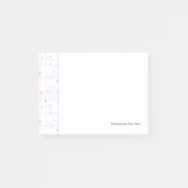 Cute pattern with dogs post-it notes (Front)