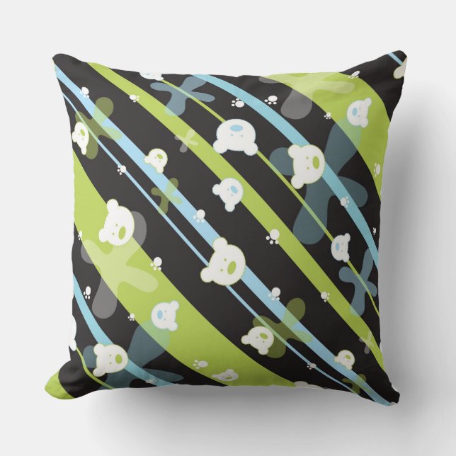 Cute pattern with little bears cushion (Front)