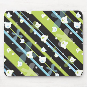 Cute pattern with little bears mouse pad
