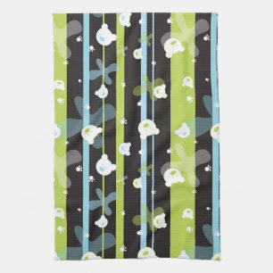 Cute pattern with little bears tea towel