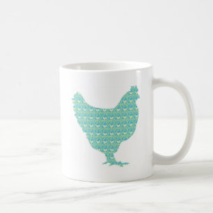 Cute patterned chicken coffee mug