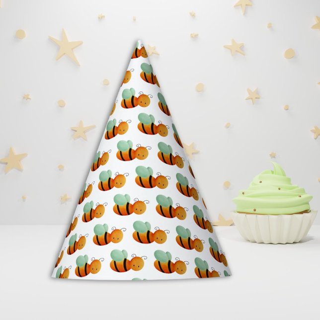 Cute Patterned Little Bee with Blue Wings Party Hat (Creator Uploaded)
