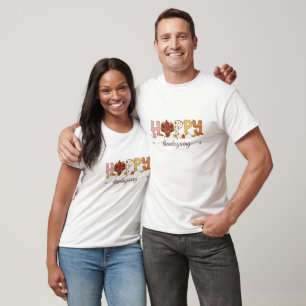 Cute Patterned Turkey Thanksgiving T-Shirt