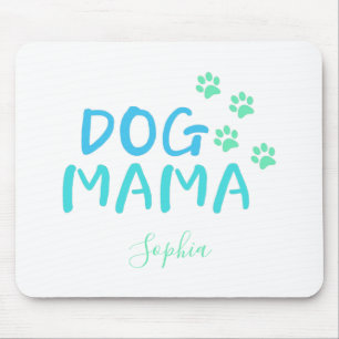 Cute Paw and Dog MAMA Typography     Mouse Pad