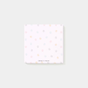 Cute PAW Dog cat colourful gradient Personalised  Post-it Notes