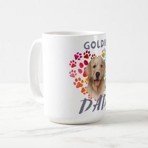 Cute paw Heart golden Dog Puppy Pet Animal party Coffee Mug