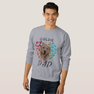 Cute paw Heart golden Dog Puppy Pet Animal party Sweatshirt
