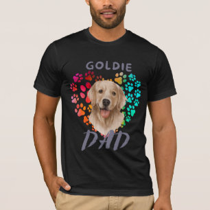 Cute paw Heart golden Dog Puppy Pet Animal party T-Shirt