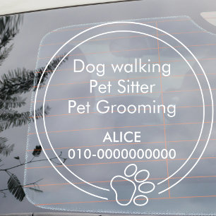 Cute Paw Pet Business Services Car Truck Door