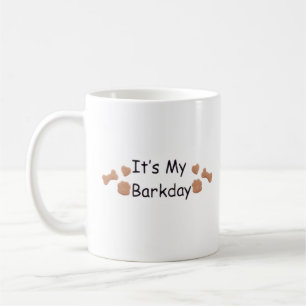 Cute Paw Print Barkday Dog Mug
