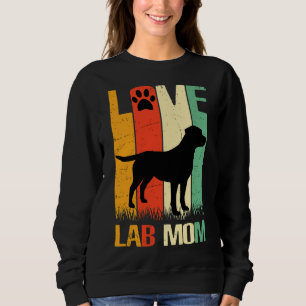Cute Paw Print Labrador Retriever Lab Dog Dad Mum Sweatshirt