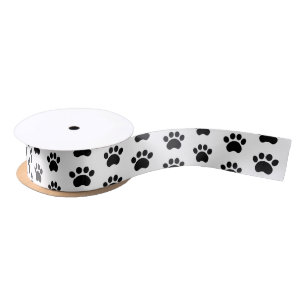 Cute Paw Print Pattern Gift Wrapping Ribbon Satin Ribbon