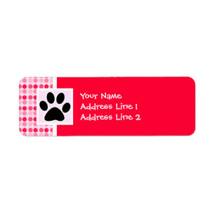 Cute Paw Print Return Address Label