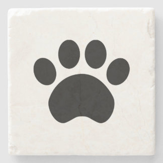 Cute Paw Print Stone Coaster