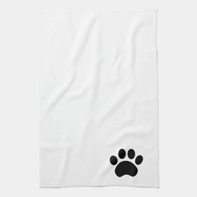 Cute Paw Print Tea Towel (Vertical)
