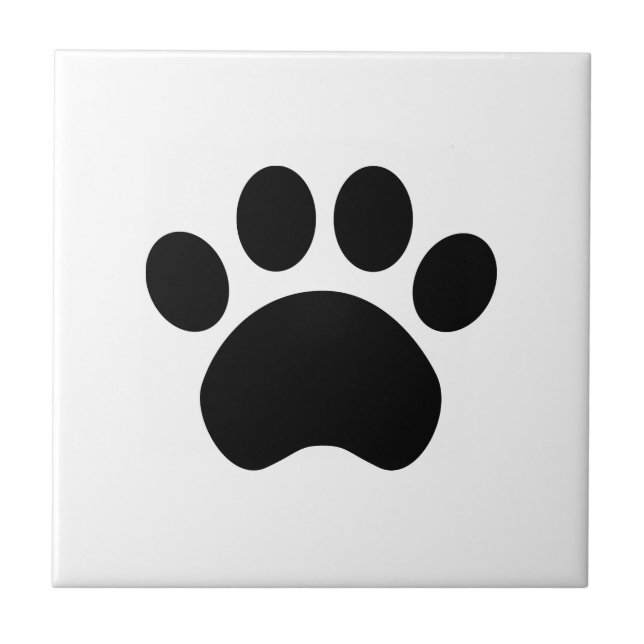 Cute Paw Print Tile (Front)
