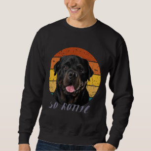 Cute paw Retro Heart Rottie Dog Pet Animals rottwe Sweatshirt