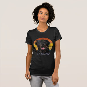 Cute paw Retro Heart Rottie Dog Pet Animals rottwe T-Shirt