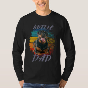 Cute paw Retro Heart Rottie Dog Pet Animals rottwe T-Shirt