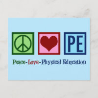 Cute PE Teacher Peace Love Physical Education