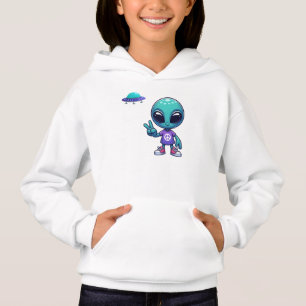 Cute Peace Alien & Space Ship