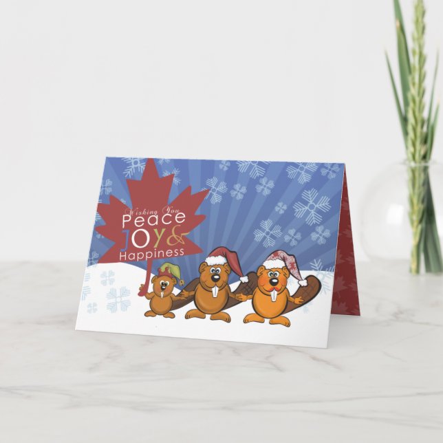 Cute peace,Joy and happiness greeting card (Front)
