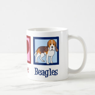 Cute Peace Love Beagles Coffee Mug