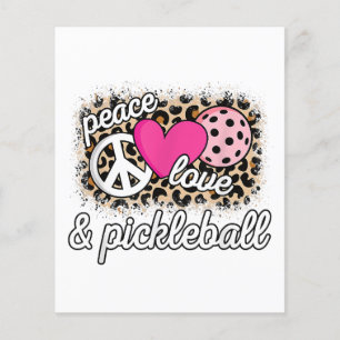 Cute Peace Love Pickleball Player Funny Pickle Bal