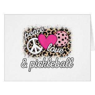 Cute Peace Love Pickleball Player Funny Pickle Bal