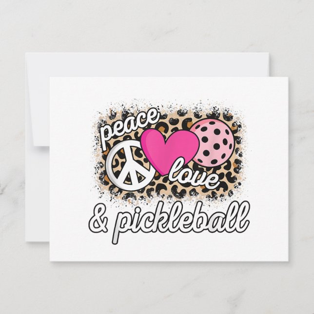 Cute Peace Love Pickleball Player Funny Pickle Bal (Front)