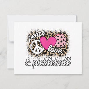 Cute Peace Love Pickleball Player Funny Pickle Bal Holiday Card