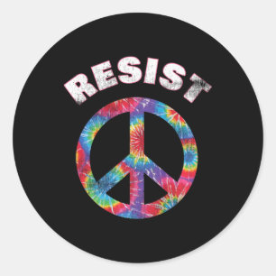 Cute Peace Sign Peaceful Protest Resist  Classic Round Sticker