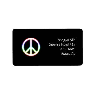 Cute Peace Symbol Address Label