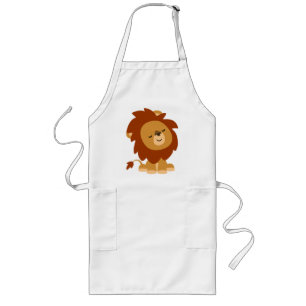 Cute Peaceful Cartoon Lion Apron