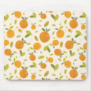 Cute Peach Fruit Pattern Mouse Pad
