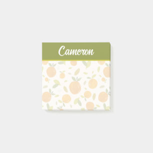 Cute Peach Fruit Pattern Post-it Notes